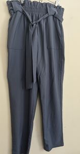 High waisted comfy paper bag waist pants - WFH!